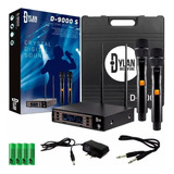 Microfone Duplo Digital Dylan 200 Canais Frequencia Uhfd9000