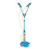 Microfone Duplo Dm Toys Pedestal Azul