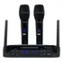 Microfone Duplo Sem Fio Digital 32 Frequências Recarregável Ls916 Leson Cor Preto