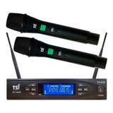 Microfone Duplo Sem Fio Tsi 8299 uhf Profissional