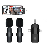Microfone Duplo Sem Fios P3 3 5mm Youtuber Para Caixas Som