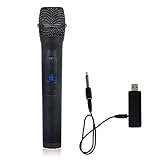 Microfone E Acessórios Muyiyi11 Vhf Sem Fio De Plástico Para Karaokê Sem Fio Para Cantar, Preto, Tamanho �nica