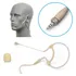 Microfone Earset Cor Pele Plug P2 Com Rosca Para Sennheiser Cor Bege