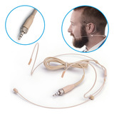 Microfone Headset Cor Pele Plug P2 Com Rosca P/ Sennheiser