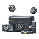Microfone Hollyland Lark M2 Duo Combo Sem Fio Preto