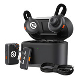 Microfone Hollyland Lark M2s Duo Combo Sem Fio Preto