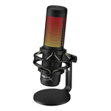 Microfone Hyperx Quadcast S Condensador Multi padrão Preto