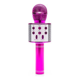 Microfone Infantil Bluetooth Sem Fio Wster Ws 858 585 Fúcsia Com Efeitos Sonoros