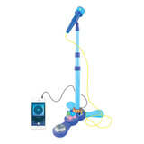 Microfone Infantil Com Pedestal E Amplificador Luzes Karaokê