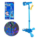 Microfone Infantil Mp3 Com Luz E Som Pedestal Karaoke