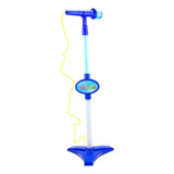 Microfone Infantil Músical Com Pedestal E Luzes Menino Star
