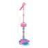Microfone Infantil Pedestal Som E Luz Rosa Conecta Celular
