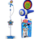 Microfone Infantil Rock Star Amplificador Musical Mp3 Luz