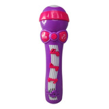 Microfone Infantil Sai A Voz E Toca Musica Brinquedo Som Luz