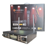 Microfone Kadosh Duplo Sem Fio Uhf Display Digital K 402m
