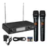 Microfone Kadosh K-302m Sem Fio Duplo Vhf Wireless System Cor Preto