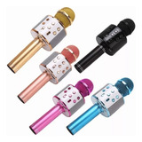 Microfone Karaoke Bluetooth S fio Gravador C som Ws 858