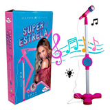 Microfone Karaoke Com Pedestal