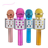 Microfone Karaoke Infantil Bluetooth Muda Voz