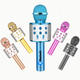 Microfone Karaoke Youtuber Microfone Karaoke Grava Reporter Cores Karaoke Omnidirecional Azul