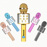 Microfone Karaoke Youtuber Microfone Karaoke Grava Reporter Cores Karaoke Omnidirecional Dourado