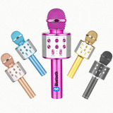 Microfone Karaoke Youtuber Microfone Karaoke Grava Reporter Cores Karaoke Omnidirecional Rosa
