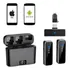 Microfone Lapela Bluetooth Para iPhone Android Estojo Visor Cor Preto