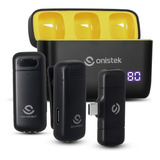 Microfone Lapela Celular Sem Fio Bateria Profissional Usb C