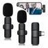 Microfone Lapela Duplo Sem Fio 2 Em 1 Plug And Play Tipo C Preto