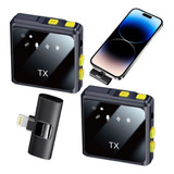 Microfone Lapela Duplo Sem Fio Para iPhone Profissional