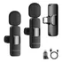 Microfone Lapela Duplo Sem Fio Tomate Para Smartphone