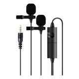Microfone Lapela Duplo universal