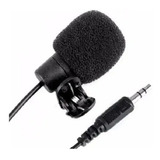 Microfone Lapela Grampo Stereo 3 5mm