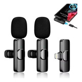 Microfone Lapela K9 Sem Fio Wireless Conector Tipo C Android