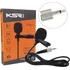 Microfone Lapela Ksr Lt2a P2 Rosca Int Serve Karsect Lt4a Cor Preto