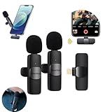 Microfone Lapela Microfone Sem Fio Duplo Compativel Com IPhone IPad 3 Em 1 1 Transmissor 2 Microfones Redução De Ruído Para Gravação Entrevista Vloggers YouTube TikTok Facebook AlverSun