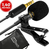 Microfone Lapela P3 Para Celular Pc Câmera Stereo Hd Profissional Áudio Omnidirecional