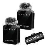 Microfone Lapela Sem Fio Duplo 2 Em 1 Celular Android Tipo C
