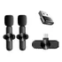 Microfone Lapela Sem Fio Duplo P/ Celular Usb Tipo C + Usb A