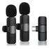Microfone Lapela Sem Fio Duplo Usb Para Gravar Live Vídeos 