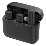 Microfone Lapela Sem Fio J13 Profissional Duplo Tipo C Preto