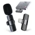 Microfone Lapela Sem Fio Plug And Play Para iPhone 11 12 13 Cor Preto