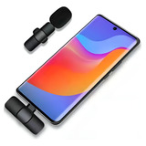 Microfone Lapela Sem Fio Wireless Type C Recarregável