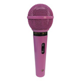 Microfone Le Son Sm 58 P 4 Dinâmico Cardioide Cor Rosa