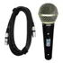 Microfone Leson Sm58 Plus Corpo Metálico Cabo Cannon Xlr Cor Preto
