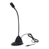 Microfone Multimídia Pratico De Mesa Preto Base Lh m2 Lotong
