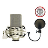 Microfone Mxl 990 Condensador Shock Mount Case E Pop Filter