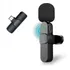 Microfone Para Gravar Videos Podcast Lapela Sem Fio Type C Cor Preto