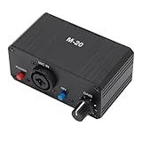 Microfone Pré Amplificador De Alto Ganho 48 V Saída XLR Baixo Ruído Caixa De Metal Preto Com Plugue De 6 5 Mm Para Microfones Dinâmicos E Condensadores Gravação De Podcasts Ao Vivo