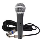 Microfone Profissional Com Fio De Mao Le Son Ls 58